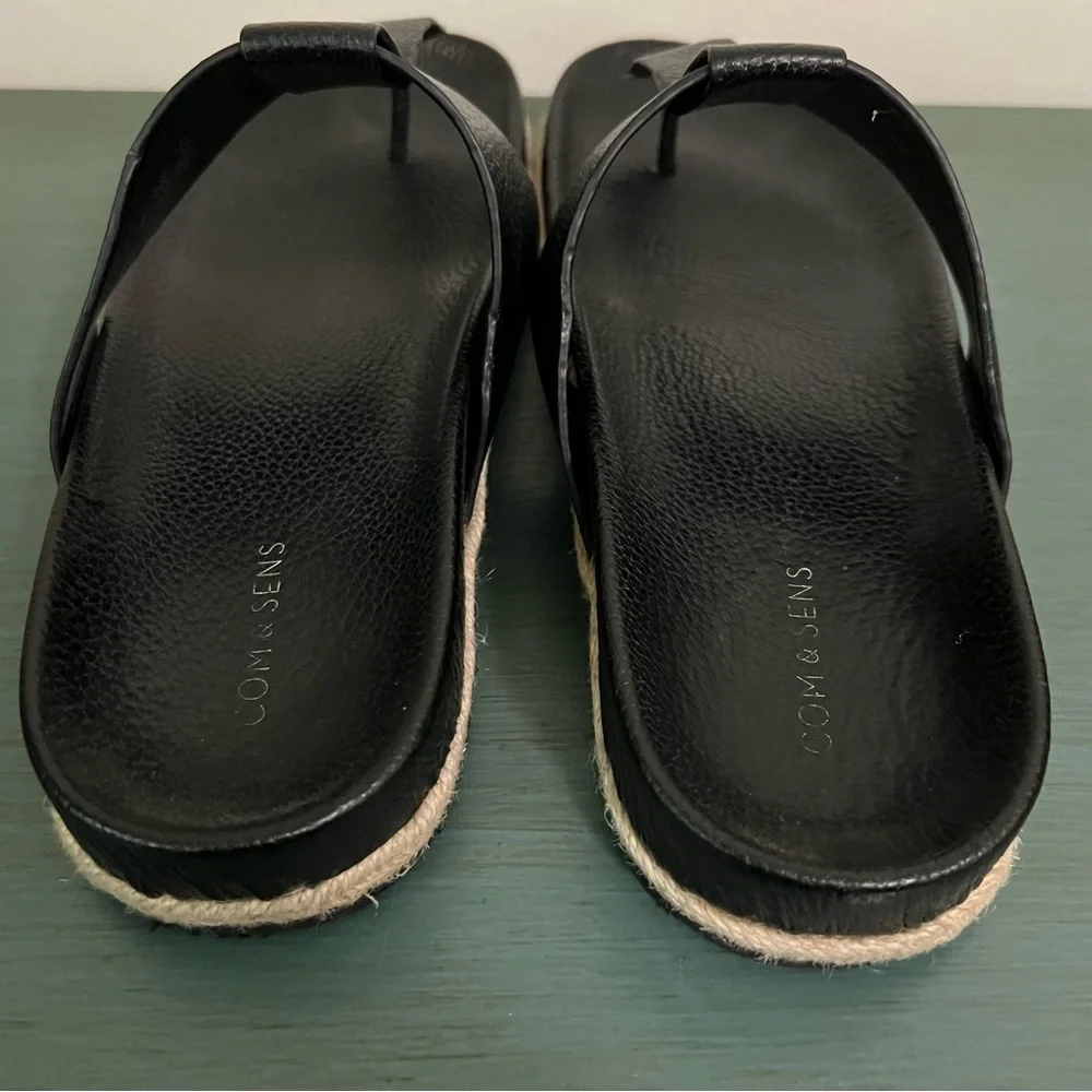 Com & Sens Lania Black Espadrille Sandals - Size‎ 9 boho beach